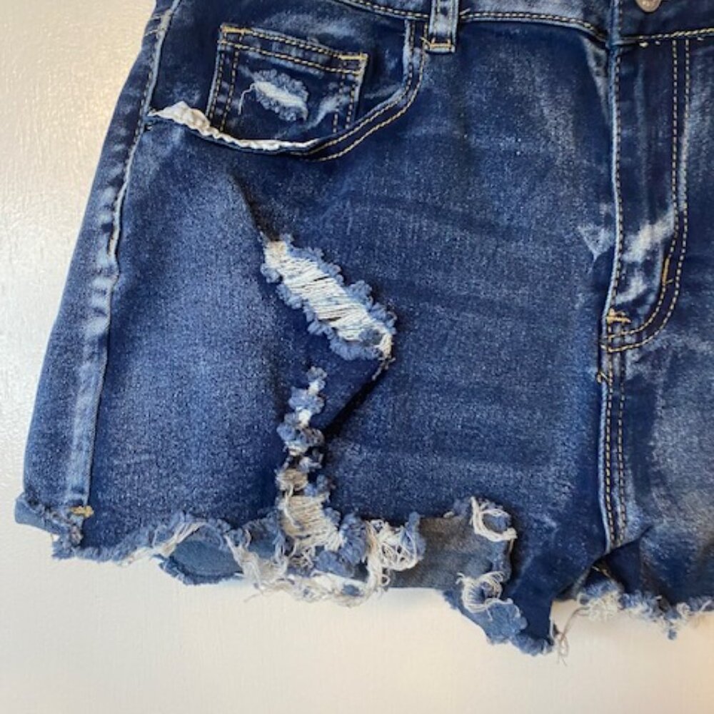 Shein Blue Jean distress jean shorts - Picture 2 of 14